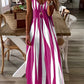 👗Elegantes Träger-Maxikleid mit Druckmuster, bequem für Alltag & Urlaub