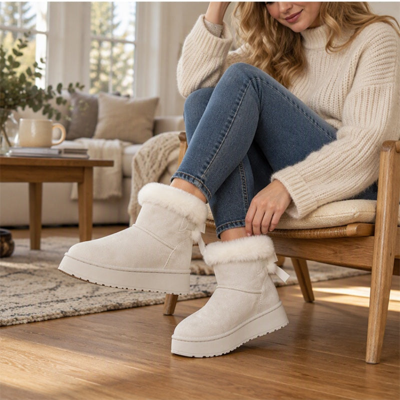 🔥 50% RABATT ❄️ Damen-Winter-Plateaustiefel – mittellang bis zur Wade