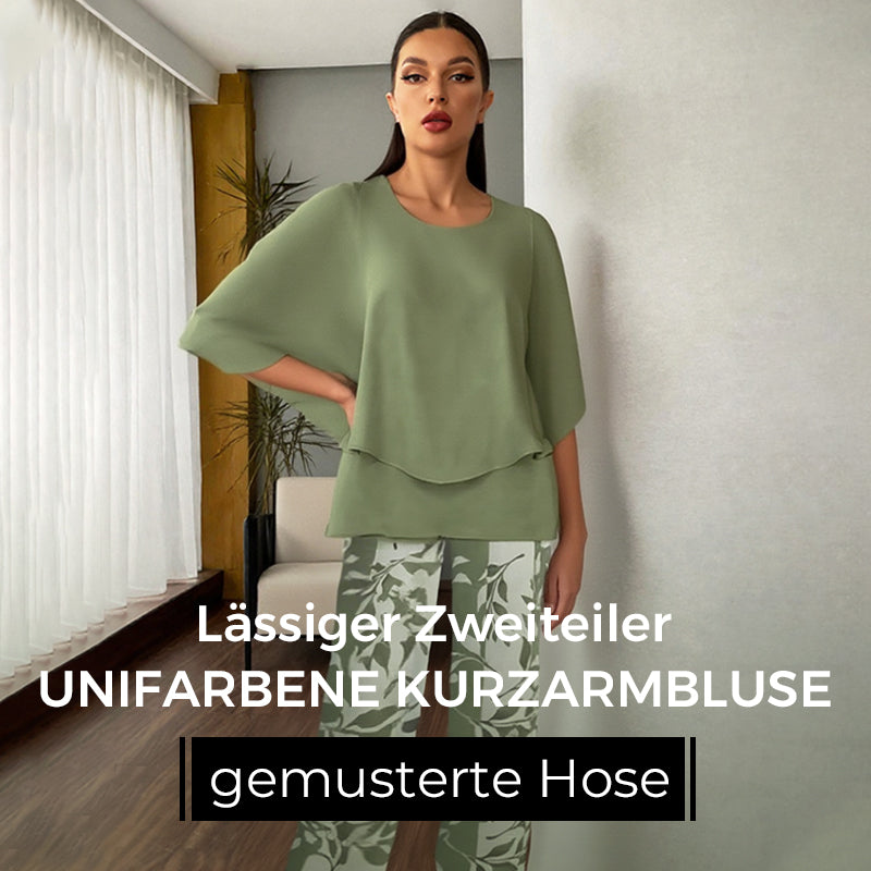 💃🔥 HEISSER VERKAUF 2026: -50% ✨ Damen-Zweiteiler Set – bedruckte Hose & Rundhals-Top 👗 modern, bequem & stylisch 💫