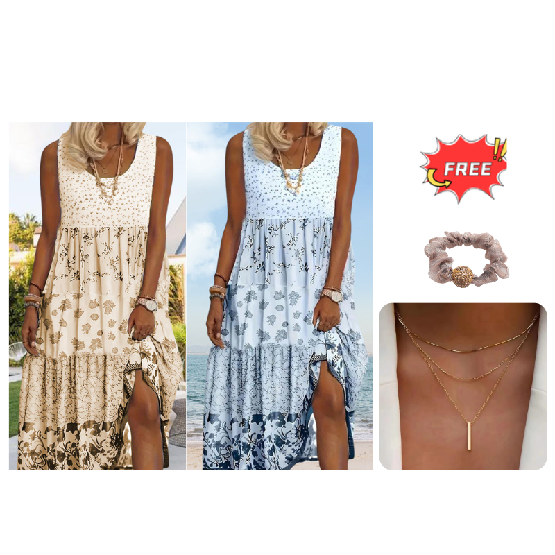 ⌛ Zeitlich begrenztes Angebot – Ärmelloses Damenkleid im Boho-Stil