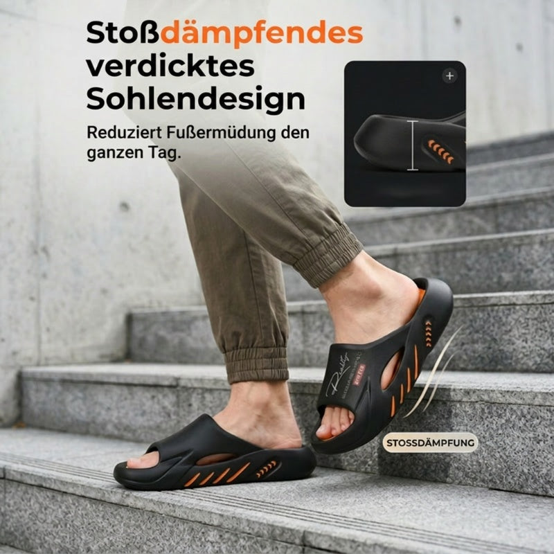 💥50% SPAREN 🦶Rutschfeste Cloud-Pantoletten für Herren mit dicker Sohle🌊Erfrischend und hautfreundlich