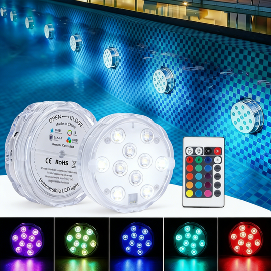 💎 50% 16-FARBEN POOL-LEDs! 💎 Wasserdicht, Fernbedienung & 10x Heller für Partys