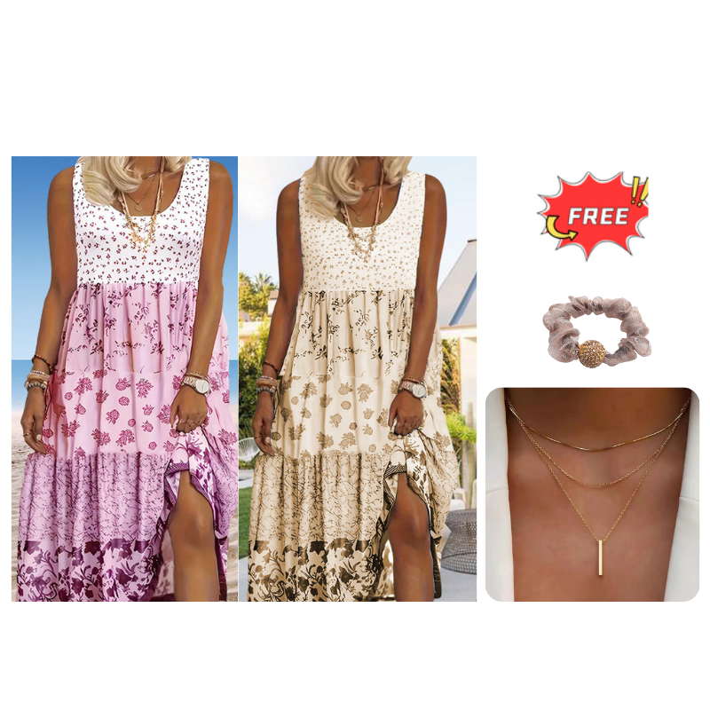 ⌛ Zeitlich begrenztes Angebot – Ärmelloses Damenkleid im Boho-Stil