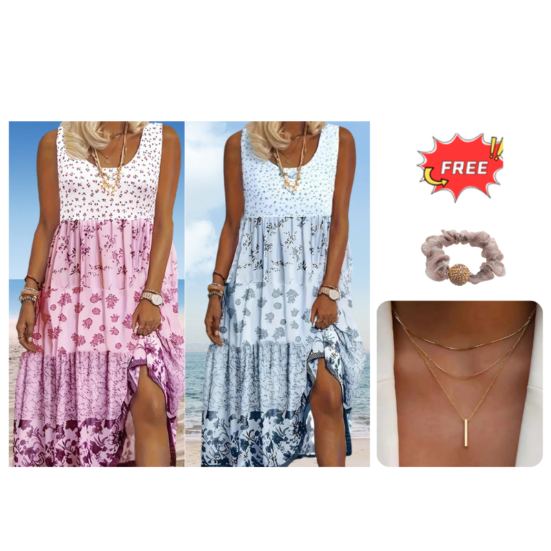 ⌛ Zeitlich begrenztes Angebot – Ärmelloses Damenkleid im Boho-Stil