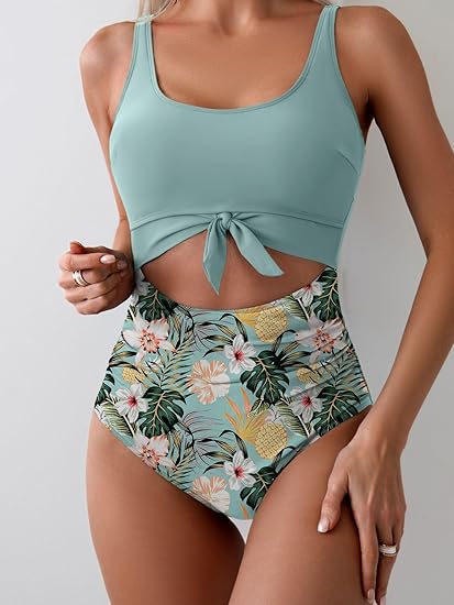 👙 50% RABATT! 🌊 Einteiliger Badeanzug mit Bauchbetonung & Schnürung – Figurschmeichelnd & stylisch – Perfekt für Strand, Pool oder Sonnenbaden – femininer Look mit Unterstützung ☀️💃✨