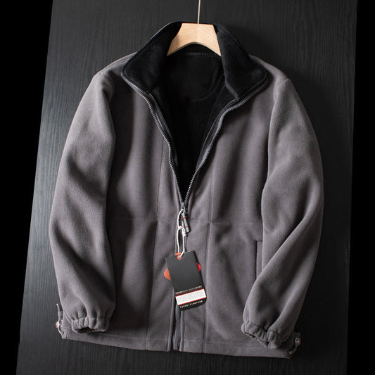 [Bestes Geschenk] Warme Jacke mit doppelseitigem Fleece und Taschen
