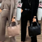 Elegantes 3-teiliges Set aus Longline-Cardigan, Top und Hose