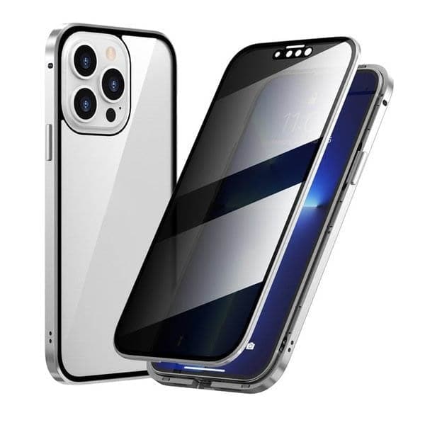 ✨ LETZTER TAG VERKAUF 50% RABATT ✨Magnetische iPhone-Hülle mit Sichtschutzglas und Metallrahmen
