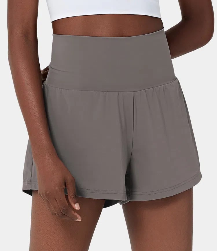 ✨️  2025 Hot Sale 49% OFF 🥰  2-in-1 Yoga Shorts mit hoher Taille und Seitentaschen