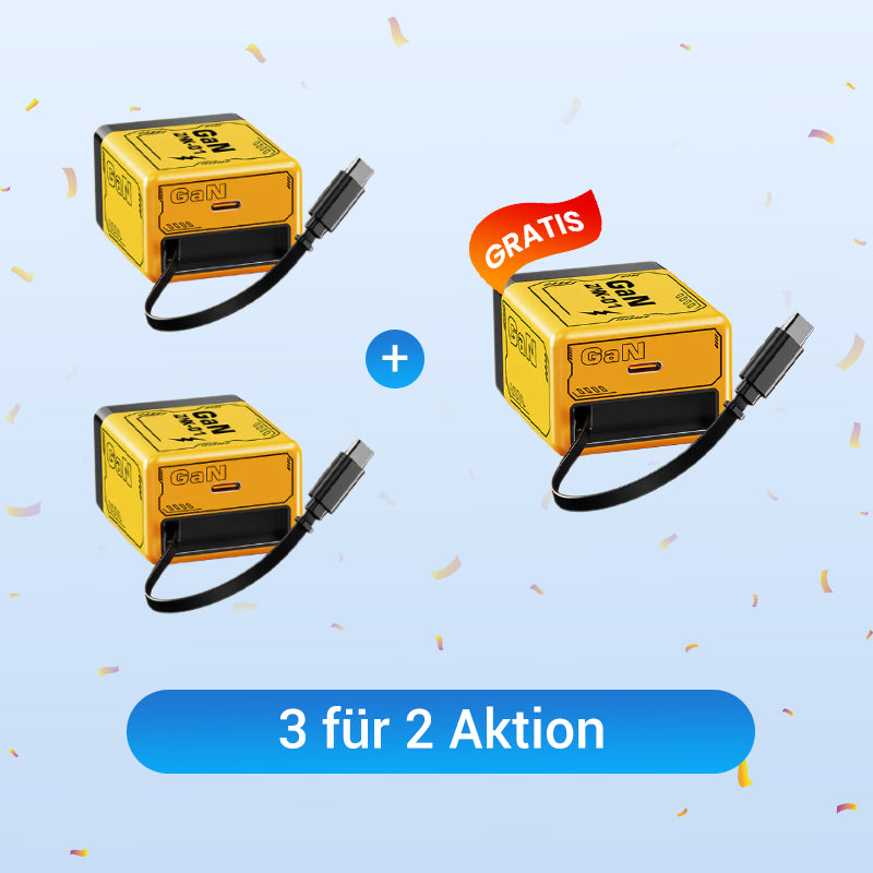 USB-C Schnellladestation mit einziehbarem Kabel – Universell einsetzbar