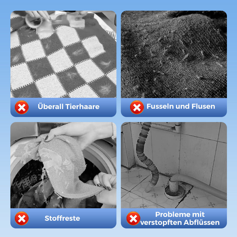 🧼 50% RABATT BEFRISTETES ANGEBOT! ✨ Schwimmender Filterbeutel-Waschball für Waschmaschinen - Fängt Haare & Flusen mit Einfacher Reinigung für Badewanne, Waschbecken & Waschmaschine 🐾📦
