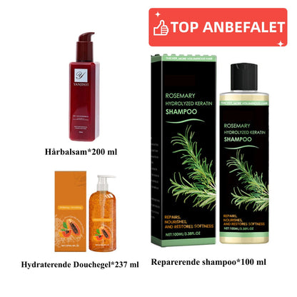 🎄 Festliches Rosmarin Shampoo mit hydrolysiertem Keratin — Weihnachtliche Haarpflege für strahlendes Haar! 🌟❄️