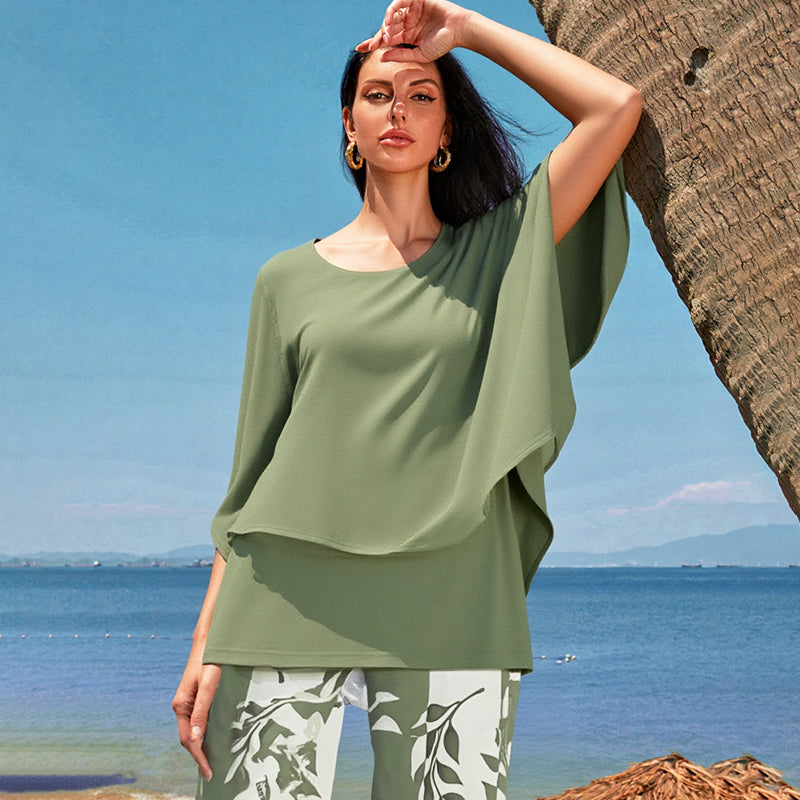 💃🔥 HEISSER VERKAUF 2026: -50% ✨ Damen-Zweiteiler Set – bedruckte Hose & Rundhals-Top 👗 modern, bequem & stylisch 💫