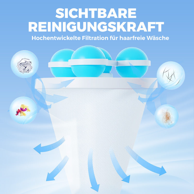 🧼 50% RABATT BEFRISTETES ANGEBOT! ✨ Schwimmender Filterbeutel-Waschball für Waschmaschinen - Fängt Haare & Flusen mit Einfacher Reinigung für Badewanne, Waschbecken & Waschmaschine 🐾📦