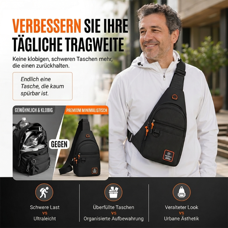 🎒💼 50% RABATT! Wasserdichte Umhängetasche mit mehreren Fächern – Verstellbarer Trageriemen für täglichen Gebrauch & Reisen 🌧️✨
