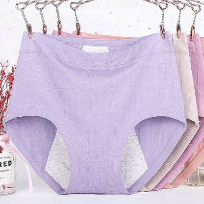 Kaufen Sie am letzten Tag 5 und erhalten Sie 5 gratis antibakterielle, auslaufsichere Body-Unterwäsche aus Baumwolle mit hoher Taille