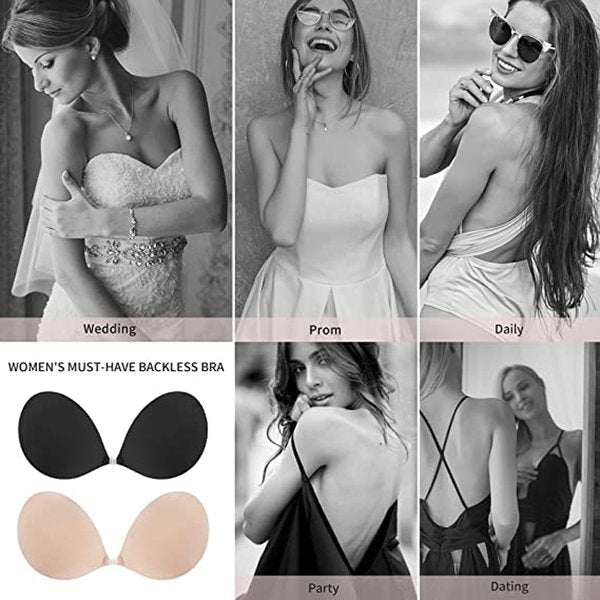 💗Kaufen Sie 1, erhalten Sie 1 gratis – 2 Stück - 🎁Selbstklebende, unsichtbare BHs mit Raffungen