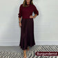 🍂 61% Rabatt-Aktion🍂Stilvolles und elegantes Kleid mit Rundhalsausschnitt und Falten für Damen