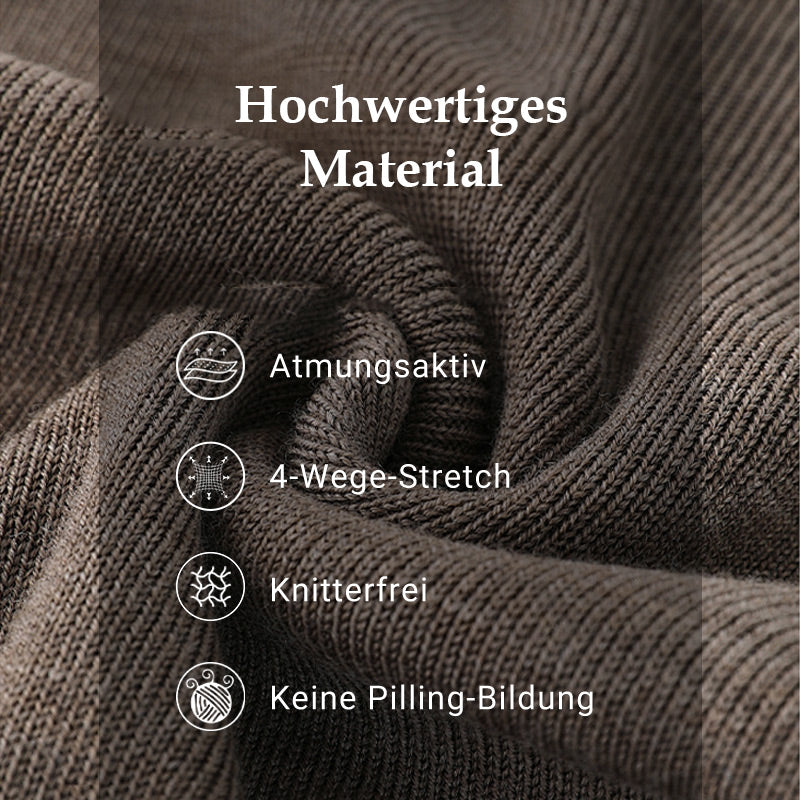 🍂 61% Rabatt-Aktion🍂Stilvolles und elegantes Kleid mit Rundhalsausschnitt und Falten für Damen