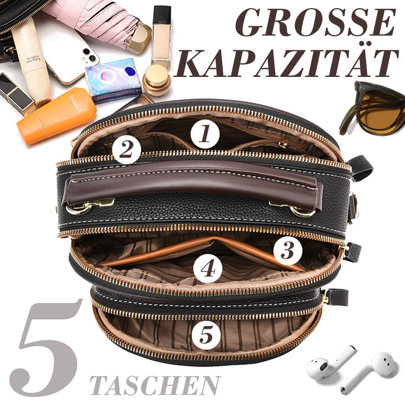 🎁Hot Sale 50% Rabatt⏳Klassische Multifunktionsfächer Verstellbarer breiter Schultergurt PU Leder Crossbody Tasche