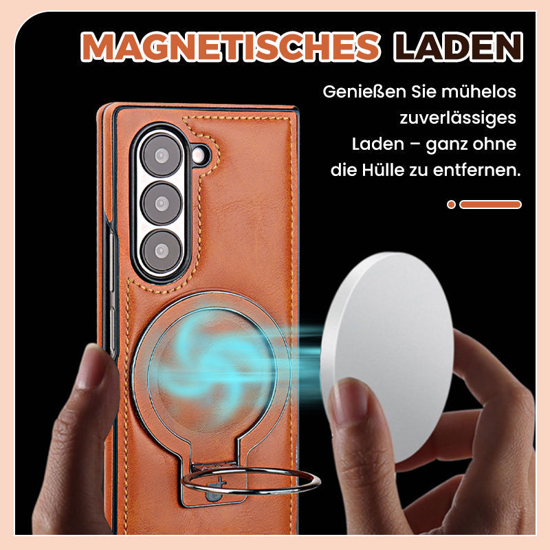 🔥Neu eingetroffen – Luxuriöse Leder-Schutzhülle mit unsichtbarem Magnetständer
