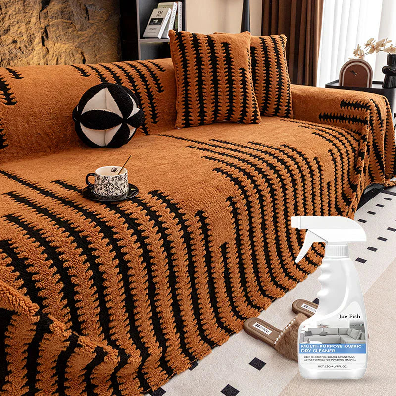 🛋️ 56% RABATT 2026! ✨ Plüsch Sofaüberwurf - Extra Dicke & Rutschfeste Decke mit Elastischen Kanten für Herbst und Winter 🍂❄️