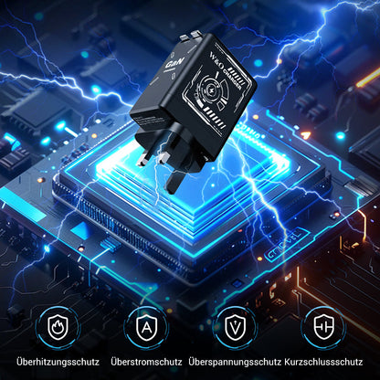 USB-C Schnellladestation mit einziehbarem Kabel – Universell einsetzbar