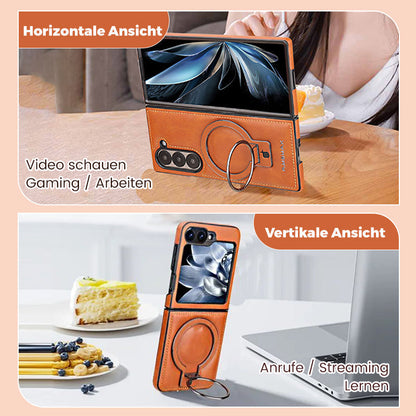 🔥Neu eingetroffen – Luxuriöse Leder-Schutzhülle mit unsichtbarem Magnetständer