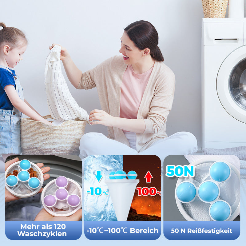 🧼 50% RABATT BEFRISTETES ANGEBOT! ✨ Schwimmender Filterbeutel-Waschball für Waschmaschinen - Fängt Haare & Flusen mit Einfacher Reinigung für Badewanne, Waschbecken & Waschmaschine 🐾📦