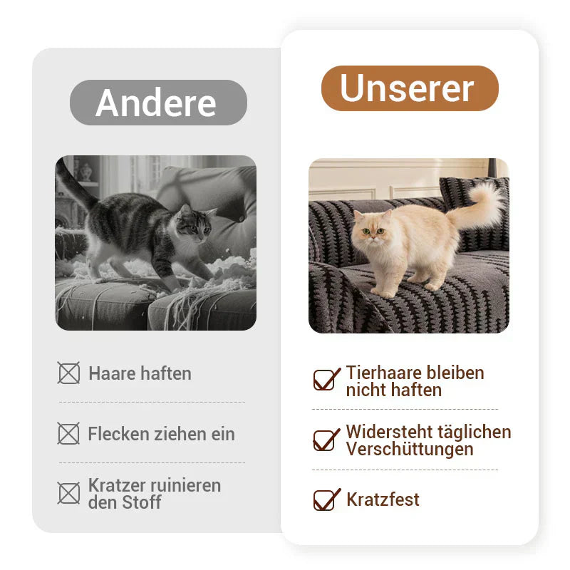🛋️ 56% RABATT 2026! ✨ Plüsch Sofaüberwurf - Extra Dicke & Rutschfeste Decke mit Elastischen Kanten für Herbst und Winter 🍂❄️