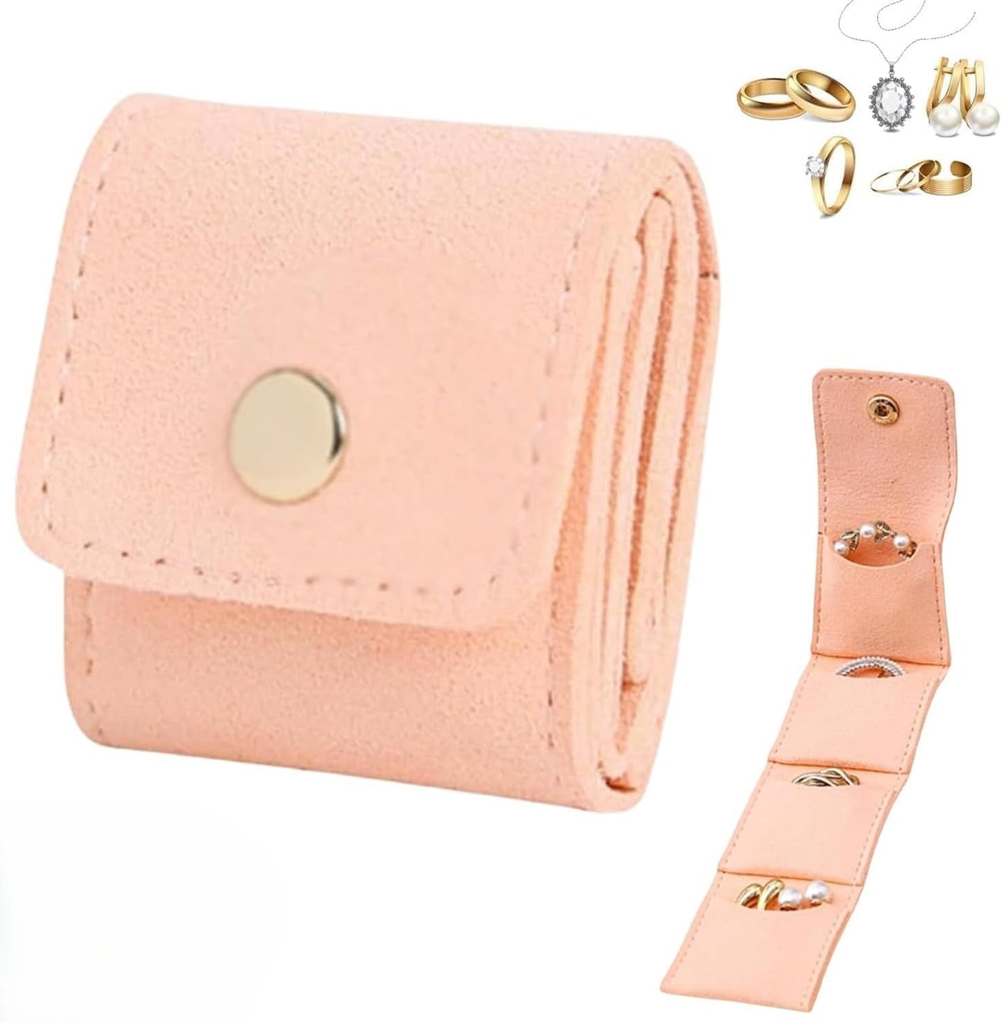 🎁Kauf 1, get 1 gratis✨Tragbare Fach Schmuck Aufbewahrungstasche