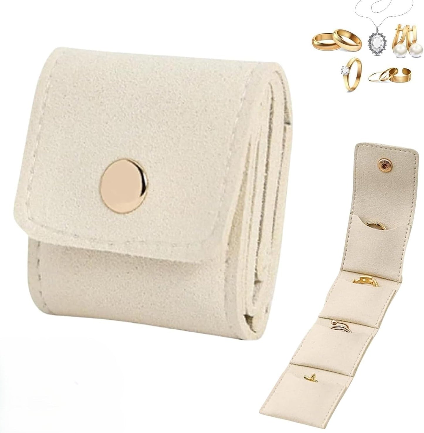 🎁Kauf 1, get 1 gratis✨Tragbare Fach Schmuck Aufbewahrungstasche