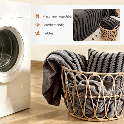 🛋️ 56% RABATT 2026! ✨ Plüsch Sofaüberwurf - Extra Dicke & Rutschfeste Decke mit Elastischen Kanten für Herbst und Winter 🍂❄️