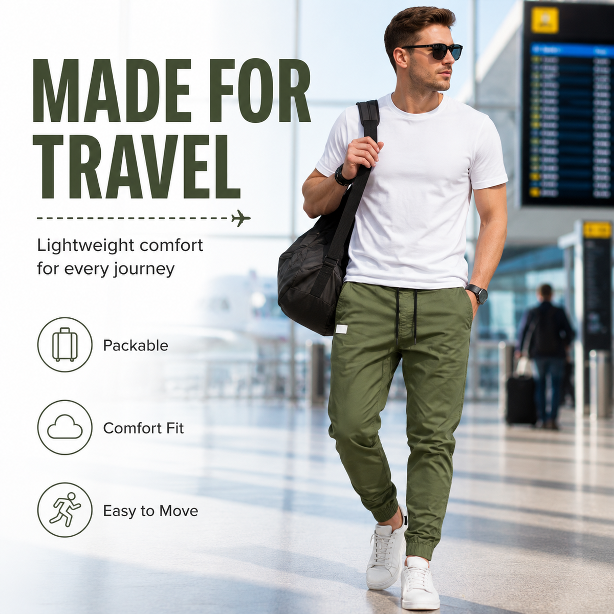 👖 JETZT 50 % RABATT! 🏃 Lässige Herren-Jogginghose – Elastischer Bund mit Kordelzug, schmale Passform & hoher Stretch – Perfekt für jede Jahreszeit 🌧️