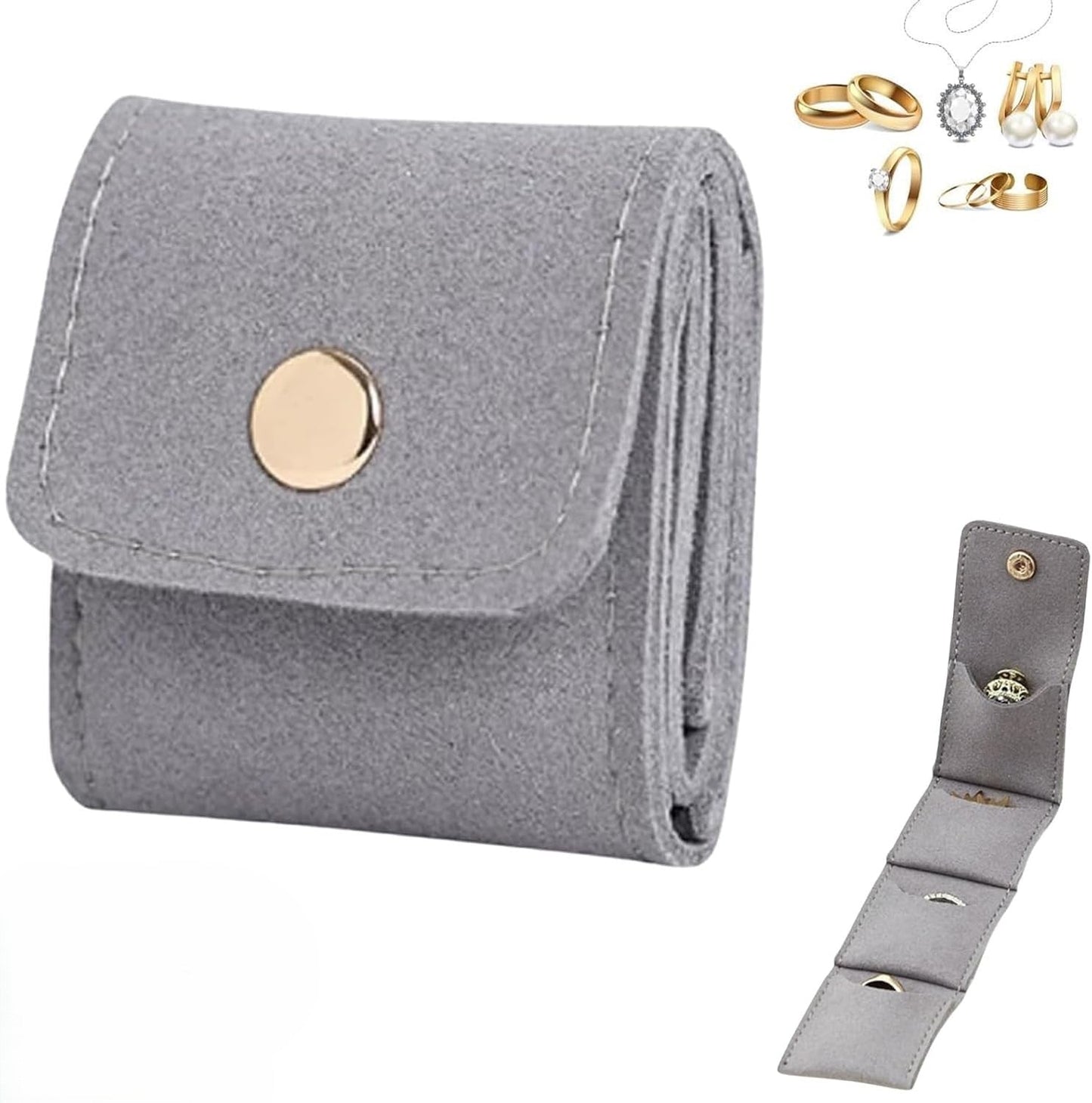 🎁Kauf 1, get 1 gratis✨Tragbare Fach Schmuck Aufbewahrungstasche