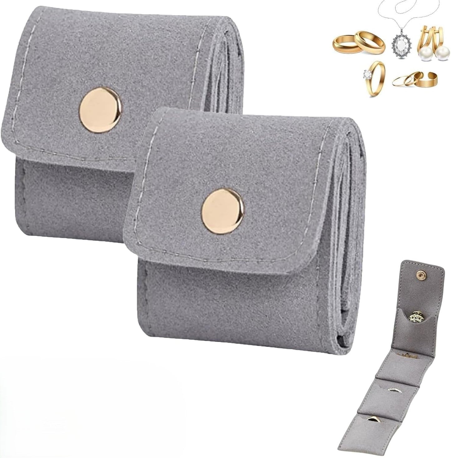 🎁Kauf 1, get 1 gratis✨Tragbare Fach Schmuck Aufbewahrungstasche