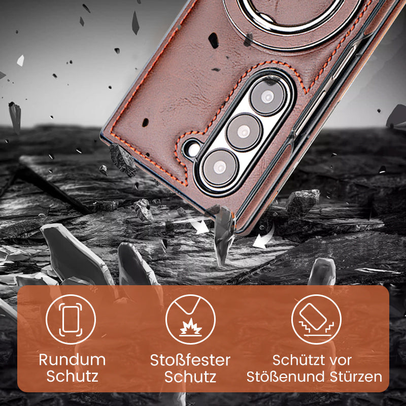 🔥Neu eingetroffen – Luxuriöse Leder-Schutzhülle mit unsichtbarem Magnetständer