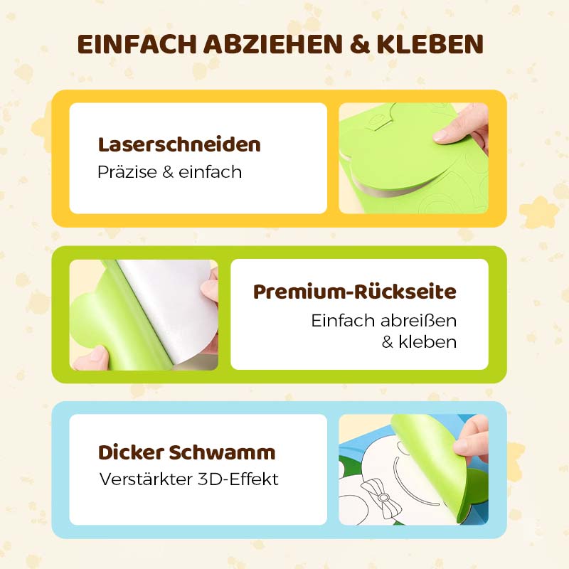 ⏳Begrenzte Zeit 50% Rabatt💥Kinder DIY 3D EVA Sticker Bastelset