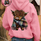 🐮 50 % RABATT | Kuschelig durch kalte Tage – Damen Hoodie mit Highland-Kuh-Motiv & Fleecefutter