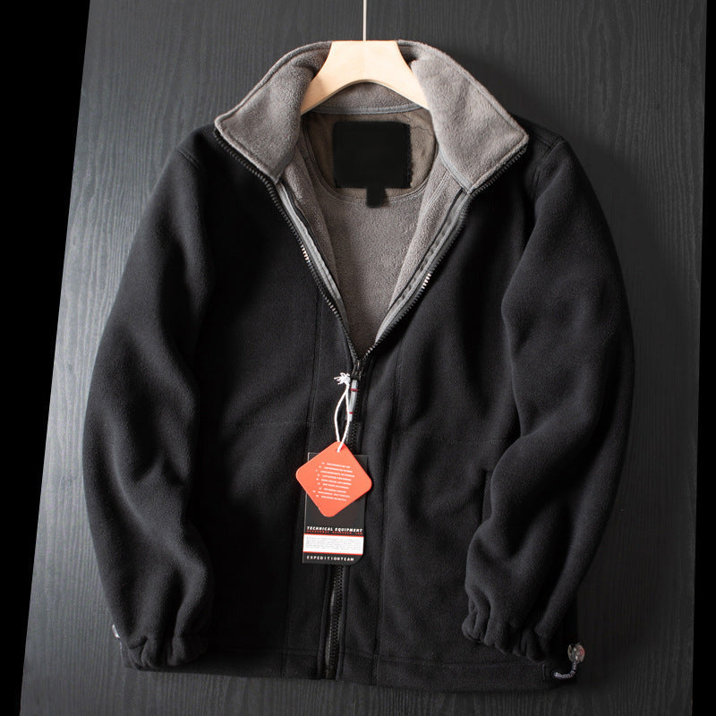 [Bestes Geschenk] Warme Jacke mit doppelseitigem Fleece und Taschen