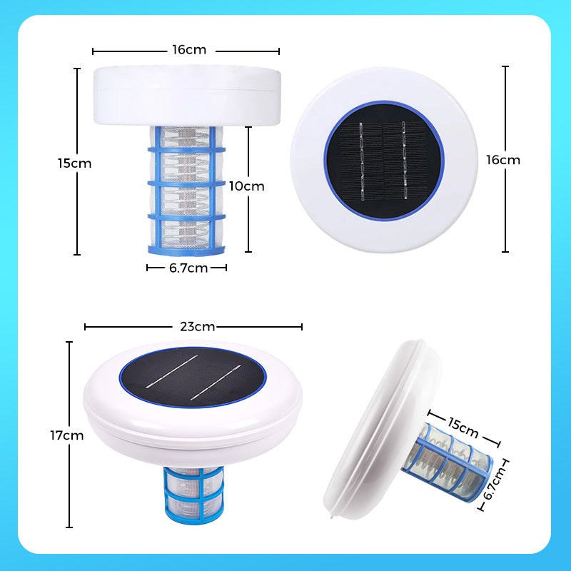🌞Solar-Ionisator für dauerhaft glasklares Schwimmbadwasser – Reduziert Chlor bis zu 80%, umweltfreundlich & wartungsarm ✨