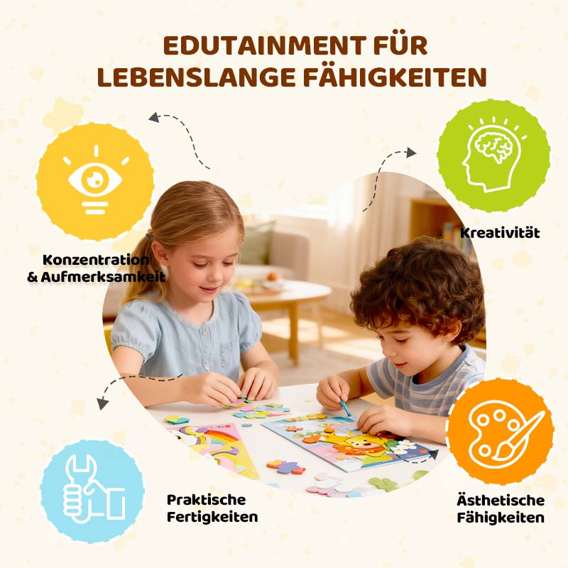 ⏳Begrenzte Zeit 50% Rabatt💥Kinder DIY 3D EVA Sticker Bastelset