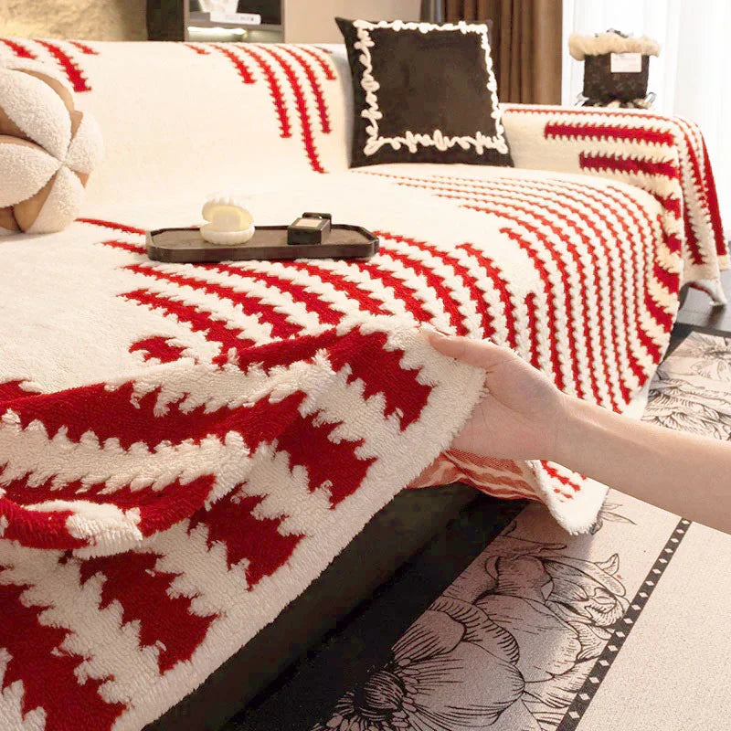 🛋️ 56% RABATT 2026! ✨ Plüsch Sofaüberwurf - Extra Dicke & Rutschfeste Decke mit Elastischen Kanten für Herbst und Winter 🍂❄️