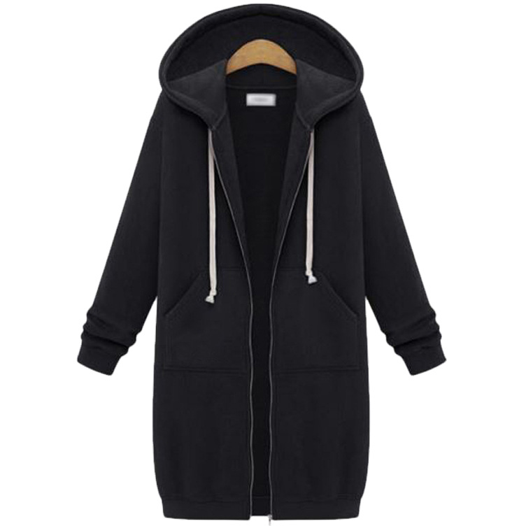 🔥✨Damen Fleece‑Kapuzenpullover mit Reißverschluss