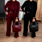 Elegantes 3-teiliges Set aus Longline-Cardigan, Top und Hose