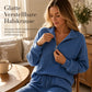 2-teiliges Damen-Set aus Strickpullover und weit geschnittenen Hosen