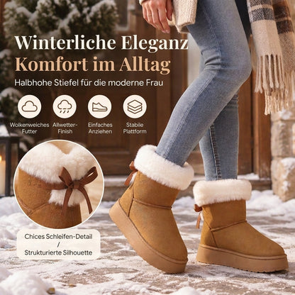 🔥 50% RABATT ❄️ Damen-Winter-Plateaustiefel – mittellang bis zur Wade