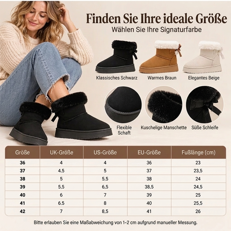 🔥 50% RABATT ❄️ Damen-Winter-Plateaustiefel – mittellang bis zur Wade
