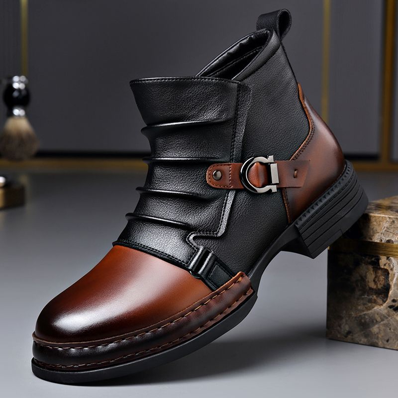 👞🔥Der Charme eines reifen Mannes! ⏰ Herren-Ankle-Boots aus echtem Leder – Strapazierfähig, stylisch und ganztägiger Tragekomfort für Freizeit und Beruf 🔧