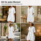 Damen Lässiges Knopf‑Hemdkleid Freizeit Shirtkleid